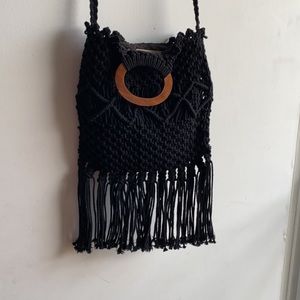 Danielle Nicole Macrame Crossbody Bag